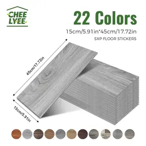32pcs PVC Self-Adhesive Flooring Tiles, Waterproof Thickened Wood Grain Design, Living Room Wall & Floor Decorations, Easy Peel-And-Stick