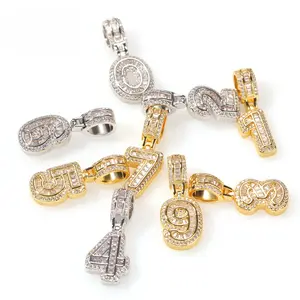 2026 Your Lucky Number, Square Sugar Zircon 0-9 Lucky Number Necklace, Unisex Stylish Jewelry with Atmosphere