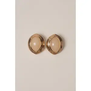 Ivory Inner Glow Stone Earrings