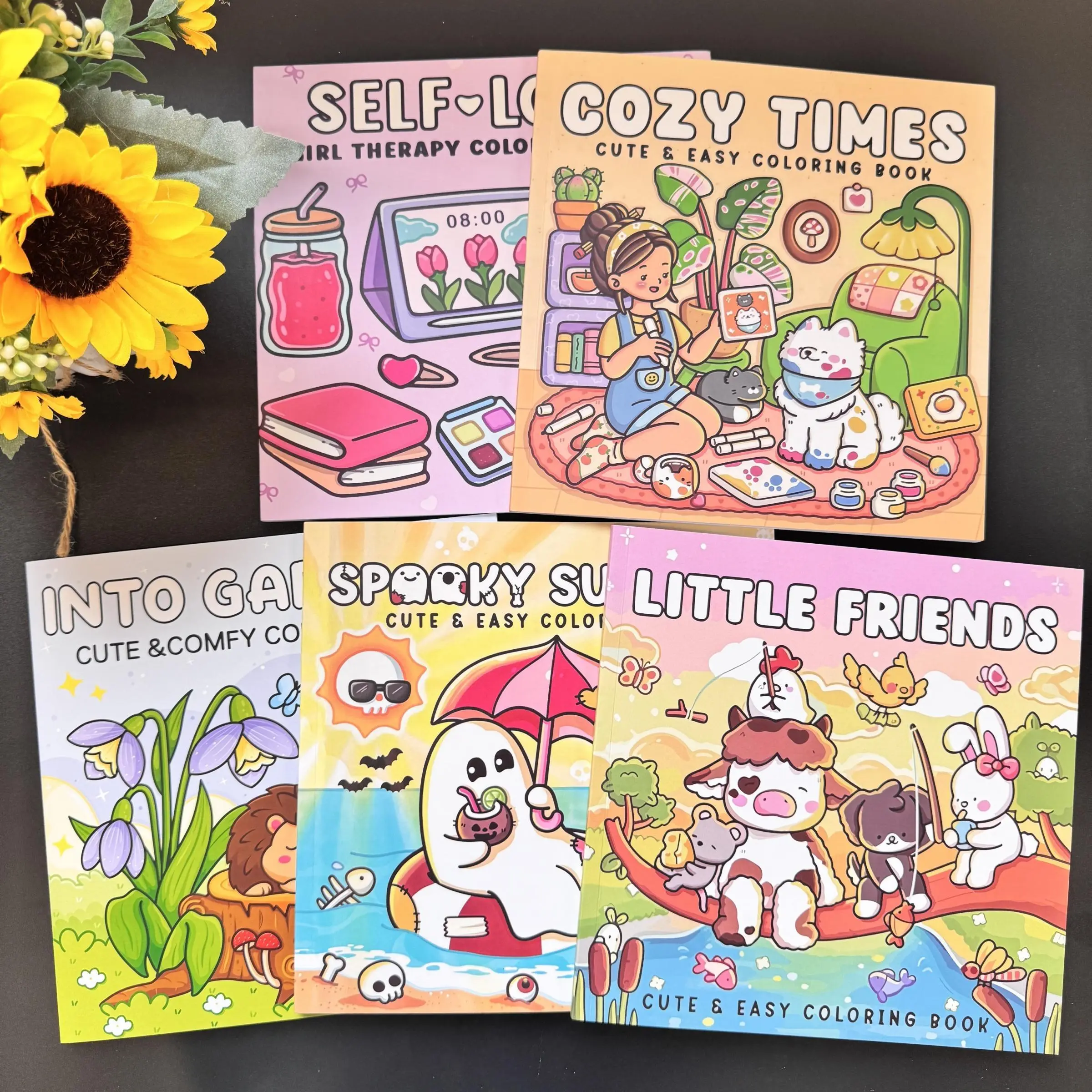 Cartoon Pattern Coloring Book, 2/ Spooky Funny DIY Painting Book, DIY Painting Supplies for Home School Office