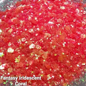 Fantasy Iridescent Coral Glitter
