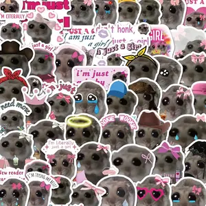 Hamster Meme Sticker, Funny Stickers, 56pcs/set Cute Animal Sticker, Decorative Sticker for Phone, Computer, Guitar, Bag, Water Cup, Scrapbook