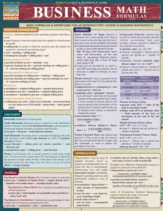 Business Math Formulas QuickStudy Laminated Reference Guide