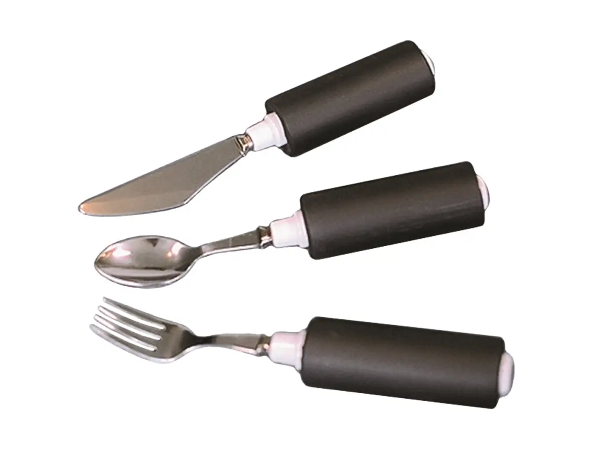 Fabrication Enterprises 61-0062 Soft-Handle Straight Teaspoon, Kitchen Cutlery for Everyday Use