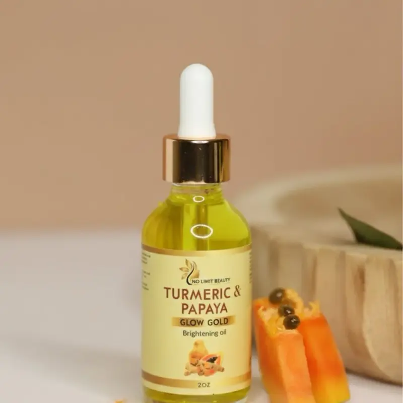 Glow Gold Tumeric and Papaya Brightening Oil Skincare Serum - Serums, Comfort