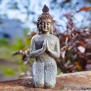 Handcrafted Cement Buddha Statue, Unique Garden Decor & Zen Ornament, Religious Home Decor, Ideal for Home & Outdoor Spaces, Durable & Artistic Design