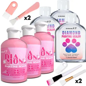 34.5oz Diamond Painting Sealer Kit, 1020ml Diamond Painting Glue for Diamond Painting Sets, Diamond Art Glue is Used to Protect Diamond Paintings, Permanent Sparkle Diamond Art Sealer kit
