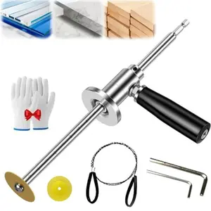 PVC Pipe Inside Cutter with Diamond Grit Cutting Wheel and Handle, Fit for 1-1/2 Inch to 8 Inch, Stainless Steel 7 Inch Adjustable Cutting Depth, Heavy Duty 1/4in Hex Shank Fit for Impact Drivers and Drills,dealsforyourdays