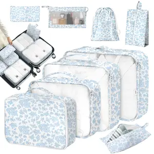 Portable Travel Storage Bag Set, Travel Clothes Organizer, Travel Cosmetic Storage Bag Set for Clothing & Shoes & Underwear, Perfect for Luggage and Suitcase Packing, Waterproof Pouch