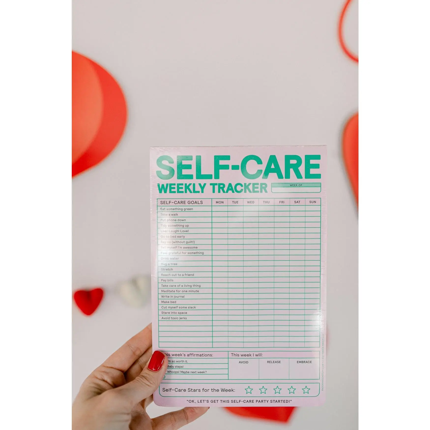 Self Care Weekly Tracker | Self Love Club Lifestyle | Schoolgirl Style