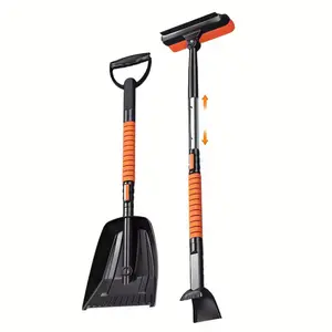 Snow Brush for Car Ice Scraper 42" Extendable, 180° Pivot Head Snow Broom with Foam Grip, Winter Snow Shovel for Truck and SUV