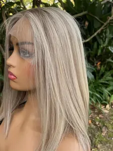 Soft 14 Inch Highlight Blonde Body Wave Wig 13x4, 100% Human Hair, Density 150, Pre-Cut Baby Hair Lace Front, Women's Daily Wear
