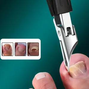 High Precision Trimmer for Thick and Ingrown Nails, Stainless Steel with Soft Handle, 25 Degree Ultra-Sharp Blade, Splash-Proof Design