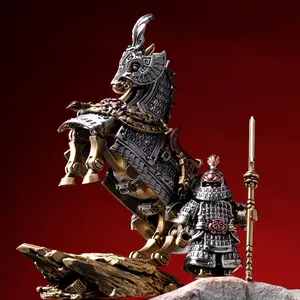 War horse ornament, living room movable furniture big players assemble metal mannequins and successfully handle the pieces