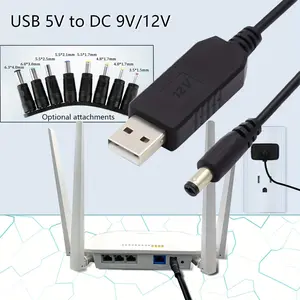 USB 5V to DC 9/12V Charging Cable, Universal Power Cable for Fan, Speaker, Headphone, Camera, Monitor, Phone, LED Light Strip & Router, Electronic Accessories, Multifunctional Portable Adapter