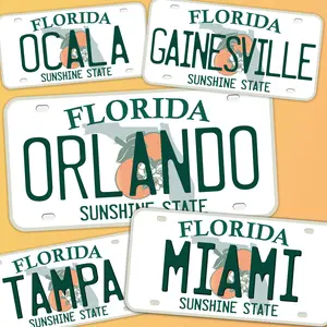 Florida License Plate Stickers - Choose Your FL City