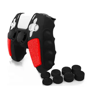 Protective Case + Joystick Caps for Sony Ps 5 Controller, Console Accessories, Color Match, Durable Protection, Non-Slip, Essential for Gamers (includes 1 Case + 8 Caps)