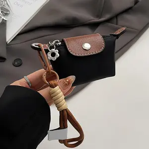 Mini Wallet for Women & Girls, Coin Purse with Keychain & Detachable Nylon Wrist Strap, Zipper Closure Small Pouch, Cute Decorative Bag for Daily Use, Lightweight & Practical, Perfect Gift for Her, Birthday & Valentine’s Day Gift