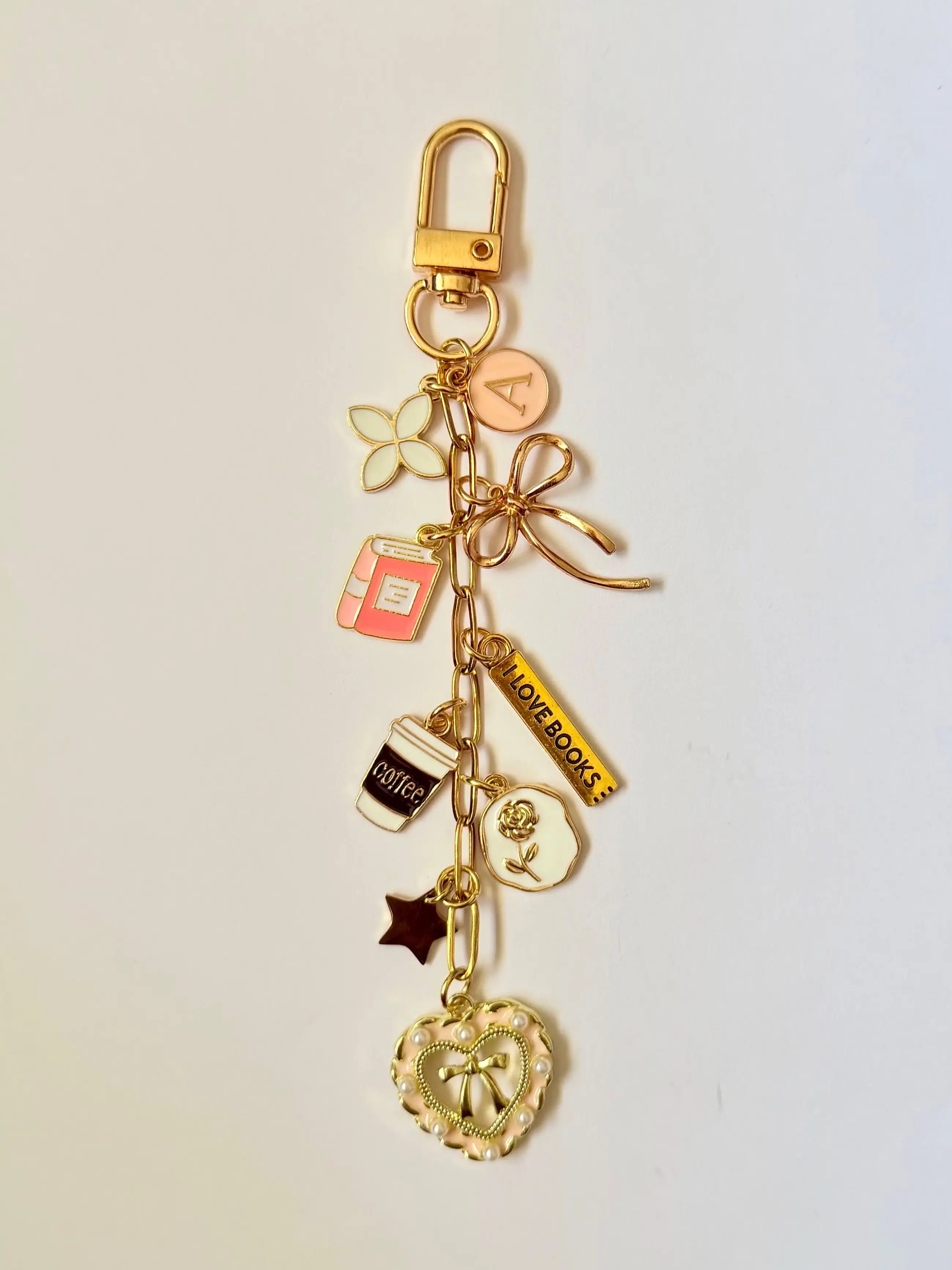 Sweetheart Stories Charm Chain for Kindle, Nook, Kobo, E-reader, Tablet, Handbag, Planner | Cute Accessories | Clip-On Accessories
