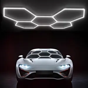 HYPERLITE 2025 New DIY Plug-in Hexagonal Ceiling Light, Honeycomb Ceiling Light, Ultra Bright , Hexagonal Garage Light suitable for garages, supermarkets, shopping malls, car shows, basements, ideal for Led Backlit Led Lighting，memorialday summervibes