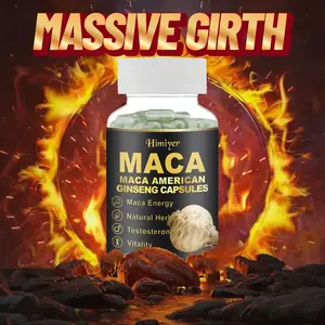 Himiyer Upgraded Maca Capsules - 60 capsules Supports for men nutrition containing maca powder, ginseng, protein, and saponins , aids antioxidant function, and promotes hormonal health
