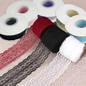 Embroidered Lace Trim, Non-Elastic Decorative Ribbon for Sewing, Wedding Dress Decoration, Craft Supplies, 1pc