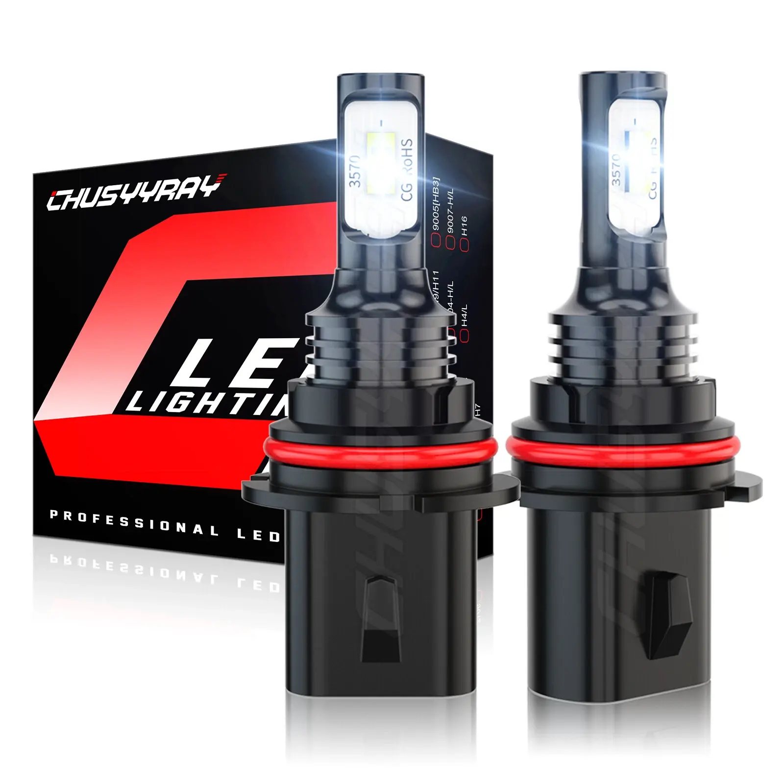 2x 9007 LED Headlight Bulbs Kit HB5 High Low Dual Beam 6000K Super White Bright Vehicle Led 2x 9007 LED Headlight Bulbs Kit HB5 High Low Dual Beam 6000K Super White Bright Vehicle Led