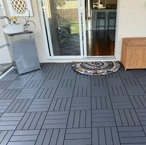 Interlocking Patio Tiles - Deck Flooring 12"x12" 44 PCS, Waterproof, All Weather, Slip-Resistant, Easy to Install for Indoor, Outdoor, Balcony, Backyard, Porch, Poolside