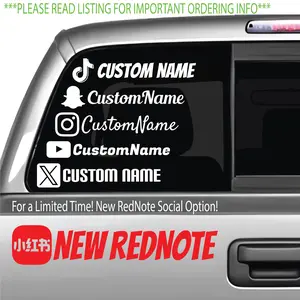 Social Media User Name Custom Vinyl Decal for Cars, Trucks and More!