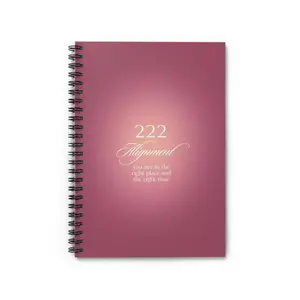 222 Alignment Spiral Notebook — Inspirational Ruled Journal
