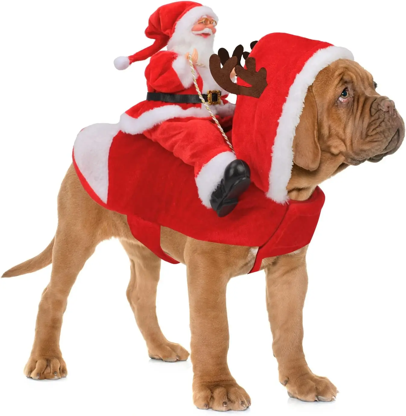 BWOGUE Santa Dog Costume - Festive Christmas Outfit for Dogs & Cats, Perfect for Small to Large Pets, Adorable Santa Claus Cosplay for Holiday Parties & Celebrations