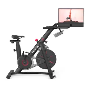 Yesoul G1M Plus Bike,Smart Exercise Bike with 21.5" HD Screen,Low Noise Indoor Cycling Bike for Home Gym,with Comfortable Seat Cushion,Fitness Equipment Trainer Inclined Folding Treadmill exercise equipment