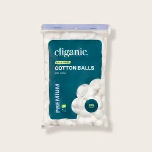 Cliganic Super Jumbo Cotton Balls - Hypoallergenic, Absorbent, Large Size, 100% Pure