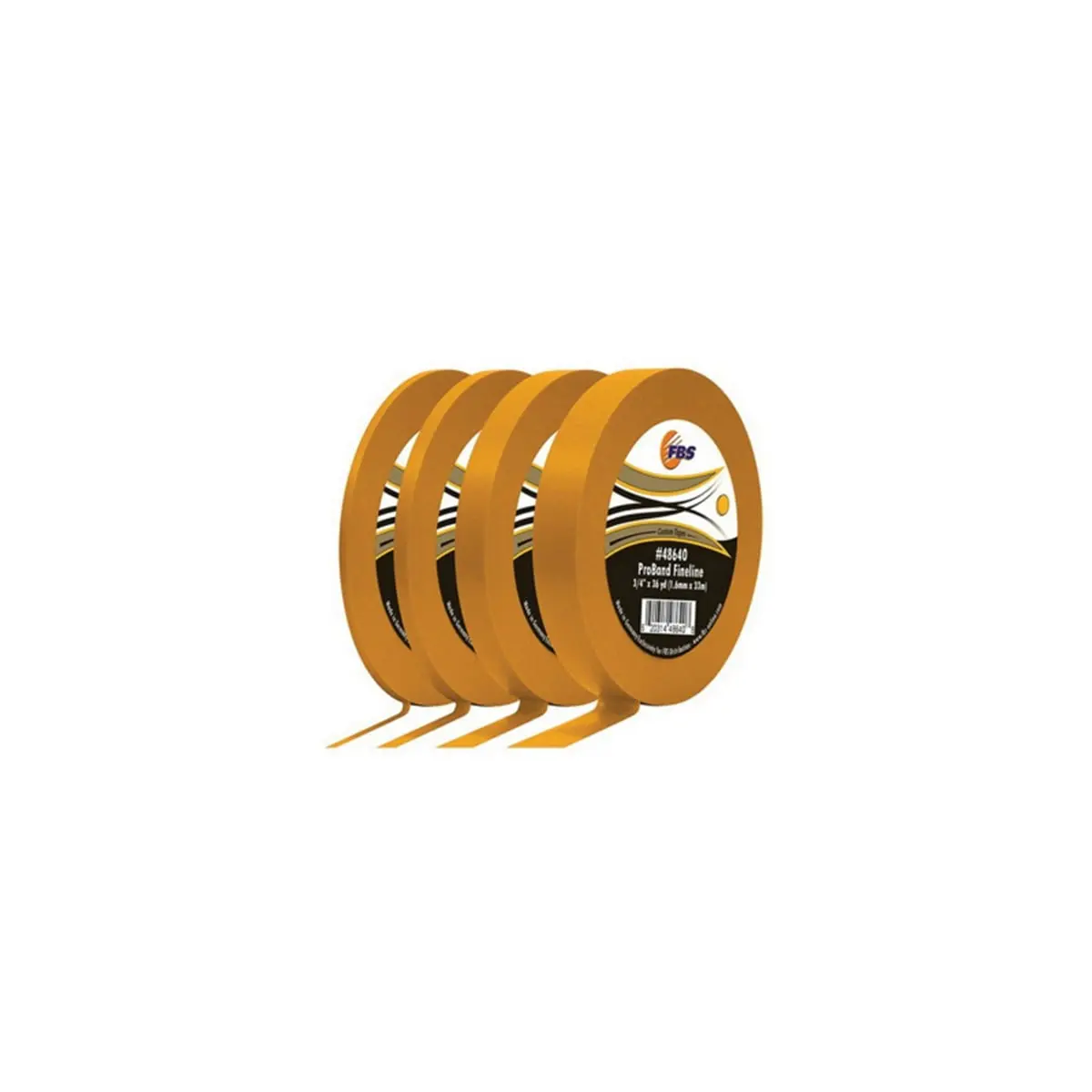 FBS FBS48620 36 yards x 0.25 in. Proband Fine Line Tape, Stabilized Polymer Film - Yellow