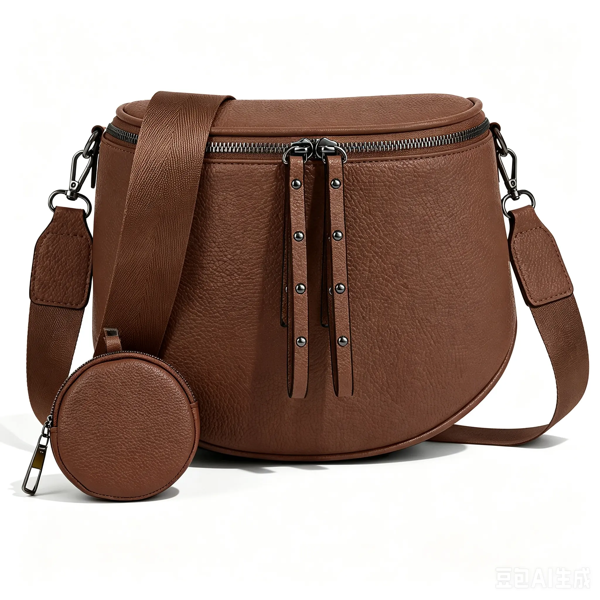 Women's Modest Cute Waterproof Leather Crossbody Pouch - Bags for Women, Portable Large Capacity, Adjustable Strap, Zipper Closure, Casual Compact Cosmetic Bag for Outings, Travel, 2026 Hot Item Gift, Messenger