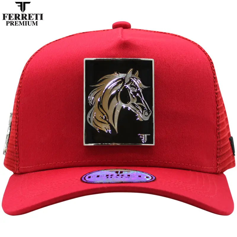 FERRETI HATS PREMIUM FT90M Horse Power Malla Baseball Cap for Men