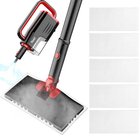 5Pcs Microfiber Mop Pads - Durable Fabric Replacement Accessories, Reusable, Washable, Anti-Fouling, Absorbent, Scratch-Safe Clean, Easy Installation, Fitted for Hard Floors & Steam Mops, Continuous Cleaning Power