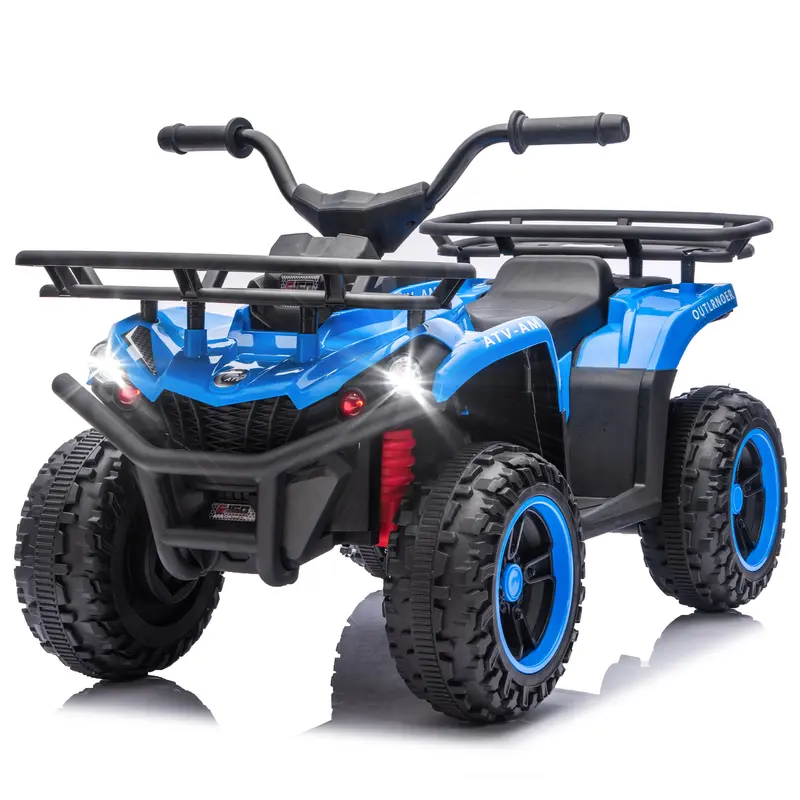24V 80W*2 Electronic Kids Ride On ATV W/Off-Road Vehicle,Anti-Slip Tires,Crash Bars,Front and rear Storage Racks,Power display,LED Headlights&Bluetooth,High-power System for Kids,Recommend age:2-4
