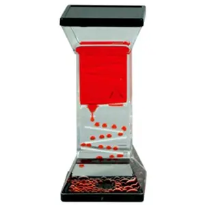 212 MAIN AZ Import TG03 Red Liquid Motion Bulb - Sturdy Plastic Desk Relaxer with Zigzag Drop Flow, Relaxation Aid for Sports & Outdoor Coaches, Stress Relief Gadgets
