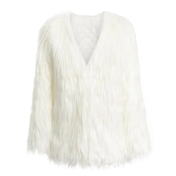 BerryGo Women's Long Sleeve Fluffy Faux Fur Warm Coat