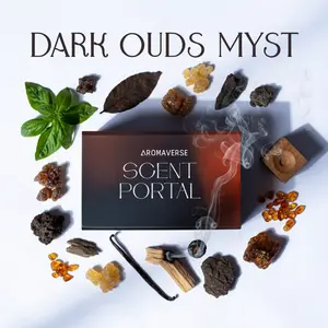 Custom Perfume Making Kit – Deep Oud & Warm Gourmand Signature Scent | Dark Ouds Myst – Scent Portal Collection | 14 Ingredients & 6 Bottles