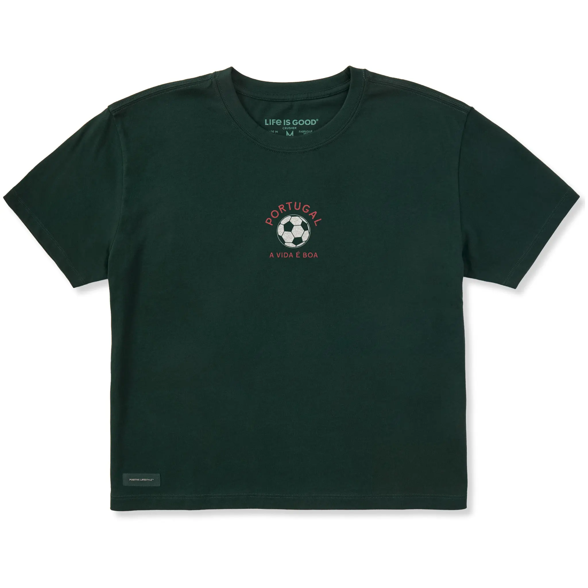 Women's Portugal Soccer Short Sleeve Crusher Boxy Tee