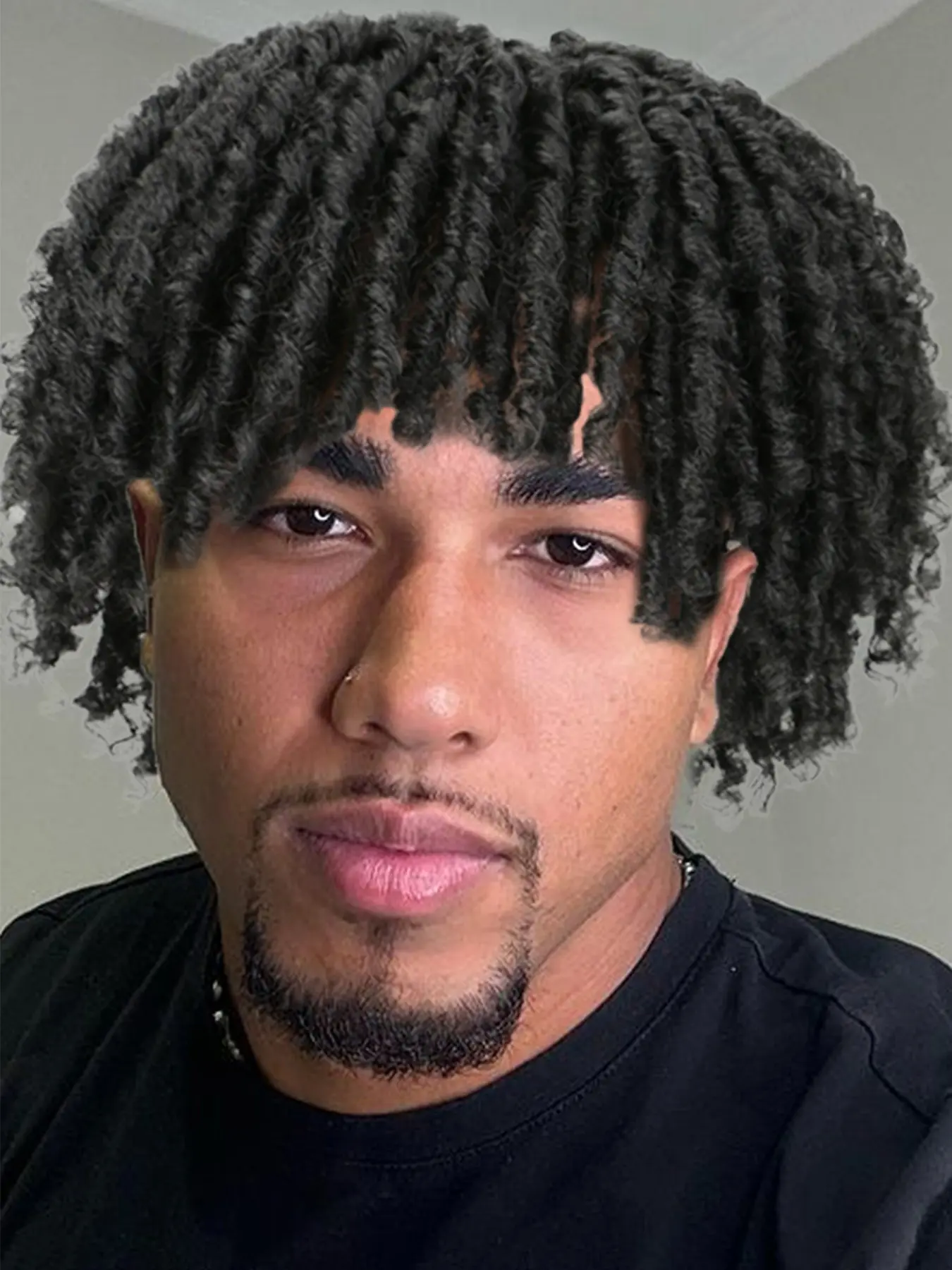 6 Inch Short Loose Curly Dreadlock Hair Toppers for Men, Fluffy Braided Hairpieces, Clip in Wiglets, Synthetic Fuller Hair Toupee, Curly Afro Wig