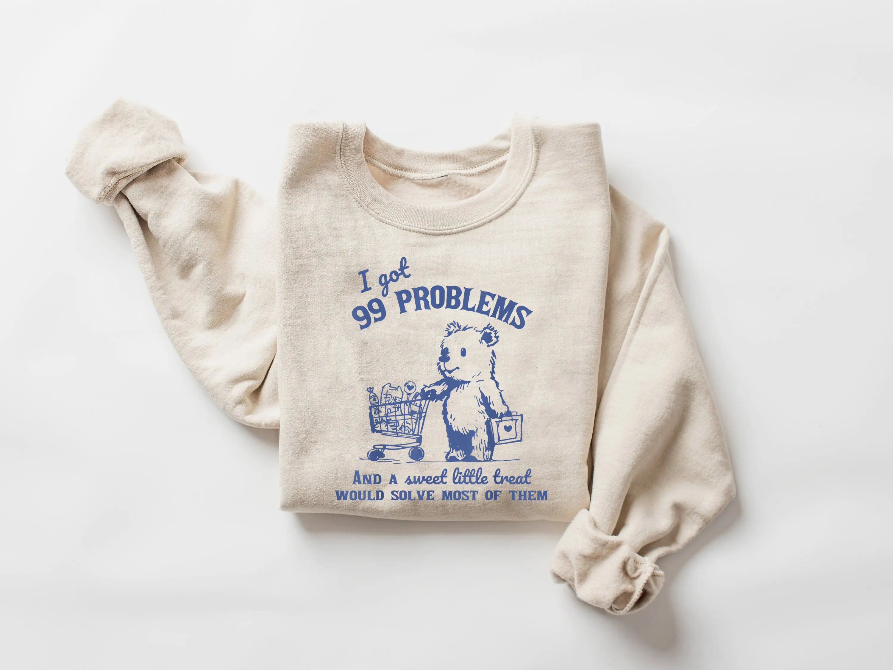 99 Poblems And A Sweet Little Treat Would Solve Most Of Them Sweatshirt, Vintage Retro 90s Shirt, Funny Graphic Shirt