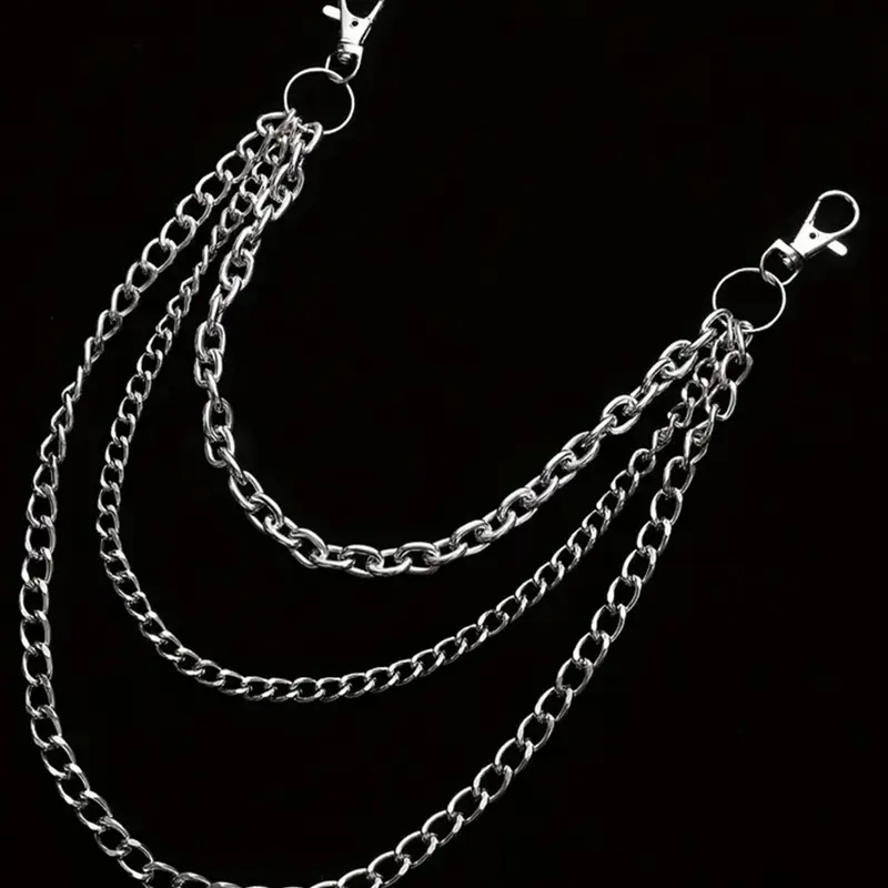 Punk Style Multi-Layer Chain Belt for Women and Men, Fashion Waist Chain for Jeans and Trousers, Casual Dress Belt for Party and Daily Clothing Decor, Men's Stylish Belt Accessory, Fashion Belts