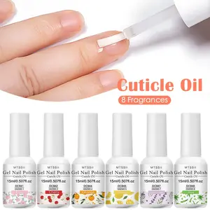 Mtssii Gel Nail Polish Cuticle Oil, Nail Nutrient Oil, Nail Care Liquid, Free From Alcohol, Pleasant Fragrance, Fortifies and Safeguards Nails, Care for Hands and Feet, 0.51 Oz