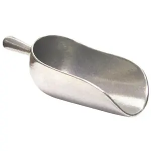 212 MAIN Ball-Burnished Lightweight Aluminum Tea Scoop, 12oz, 3.75x6.5in, Kitchenware Cutlery Utensils Spoon