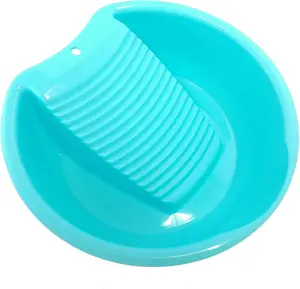 Blue Washboard Basin for Hand Washing Clothes and Small Delicate Articles