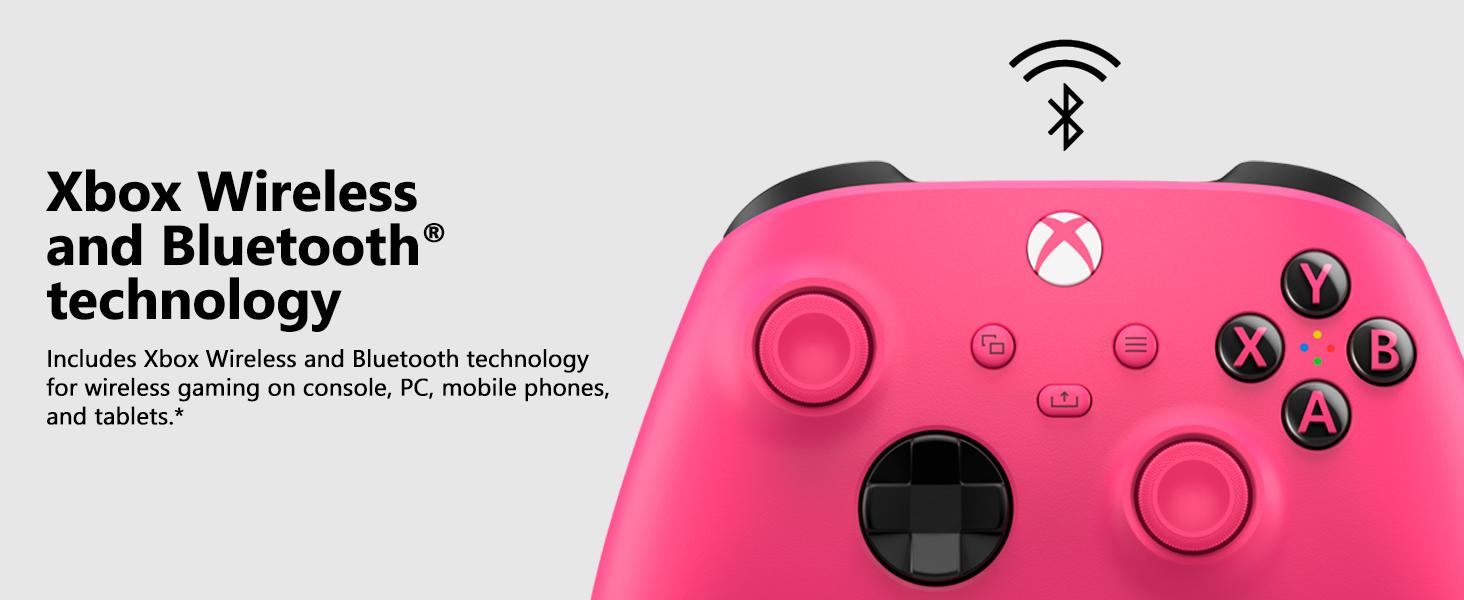 Xbox Wireless Controller - Deep Pink - Works with Xbox consoles • Windows PC • iOS & Android