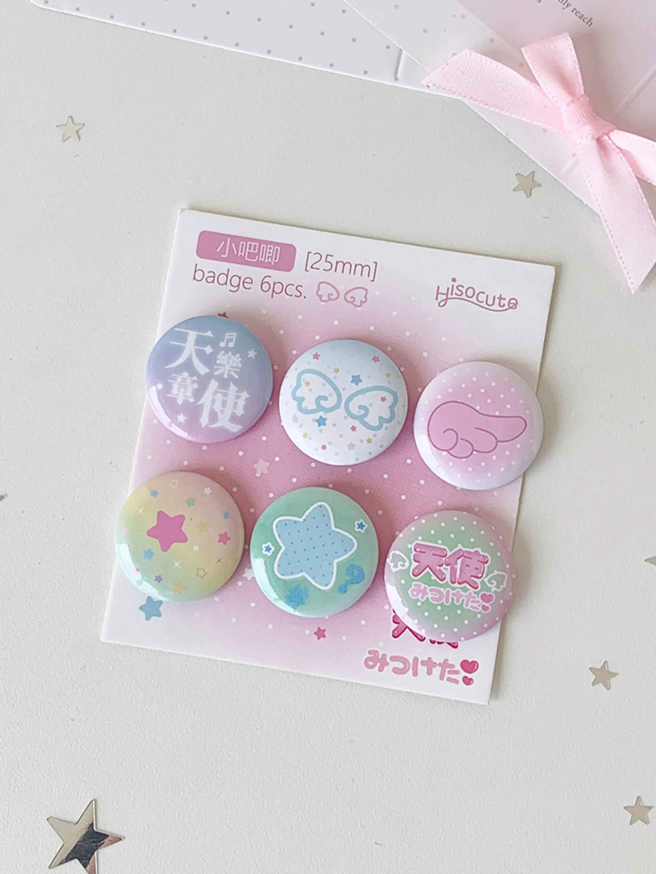 6pcs Cute Kawaii Y2K Mini Badge Set, 25mm Round Cartoon Brooch Pin, Lapel Pins, Fashion Accessory For Girls, Backpacks & Clothes, Stylish Decorative Pins, Emblem Badge Decoration